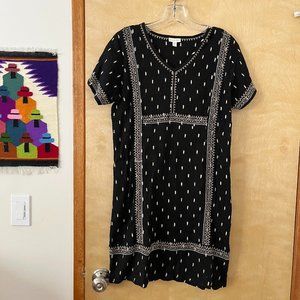 Garnet Hill Black and White Dress